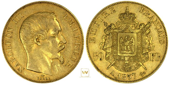France 50 Francs 1857 Paris Mint Gold